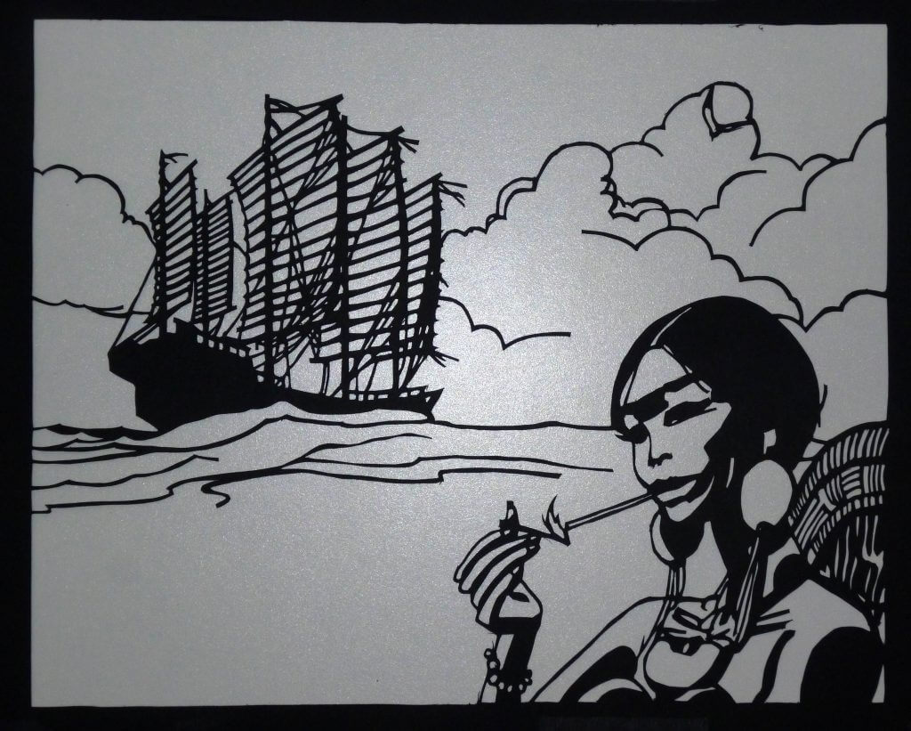 Découpage terminé : papercut Corto Maltese