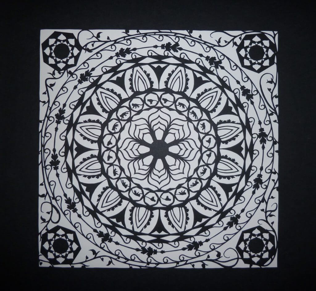 Cutout completed : papercut mandala